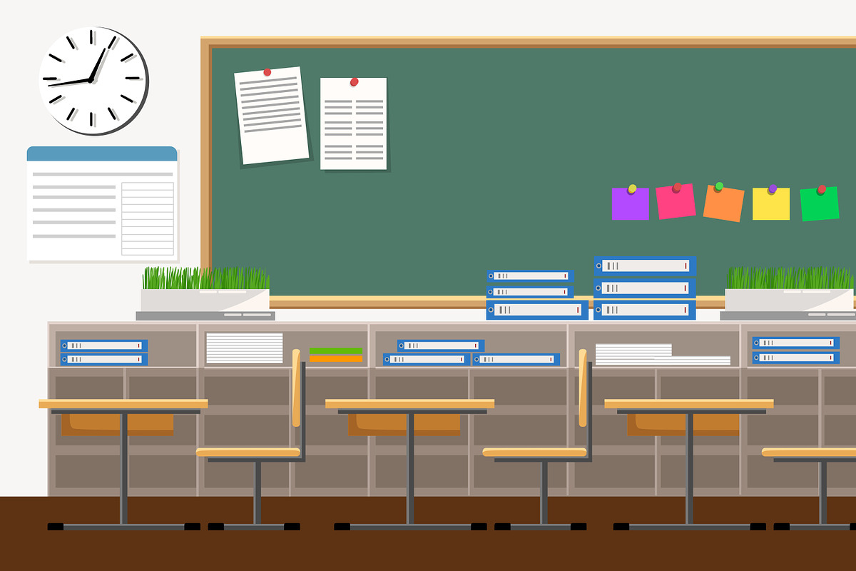 School classroom  in Illustrations - product preview 8
