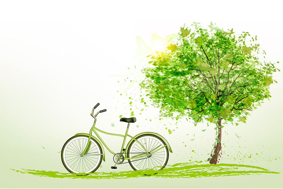 Summer Background With A Green Trees in Illustrations - product preview 8