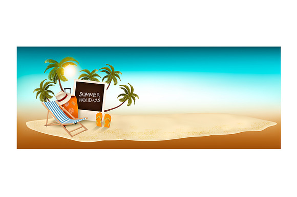 Vacation Vector Banners in Illustrations - product preview 1