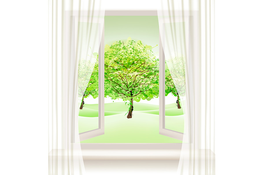 Summer Nature Background in Illustrations - product preview 8