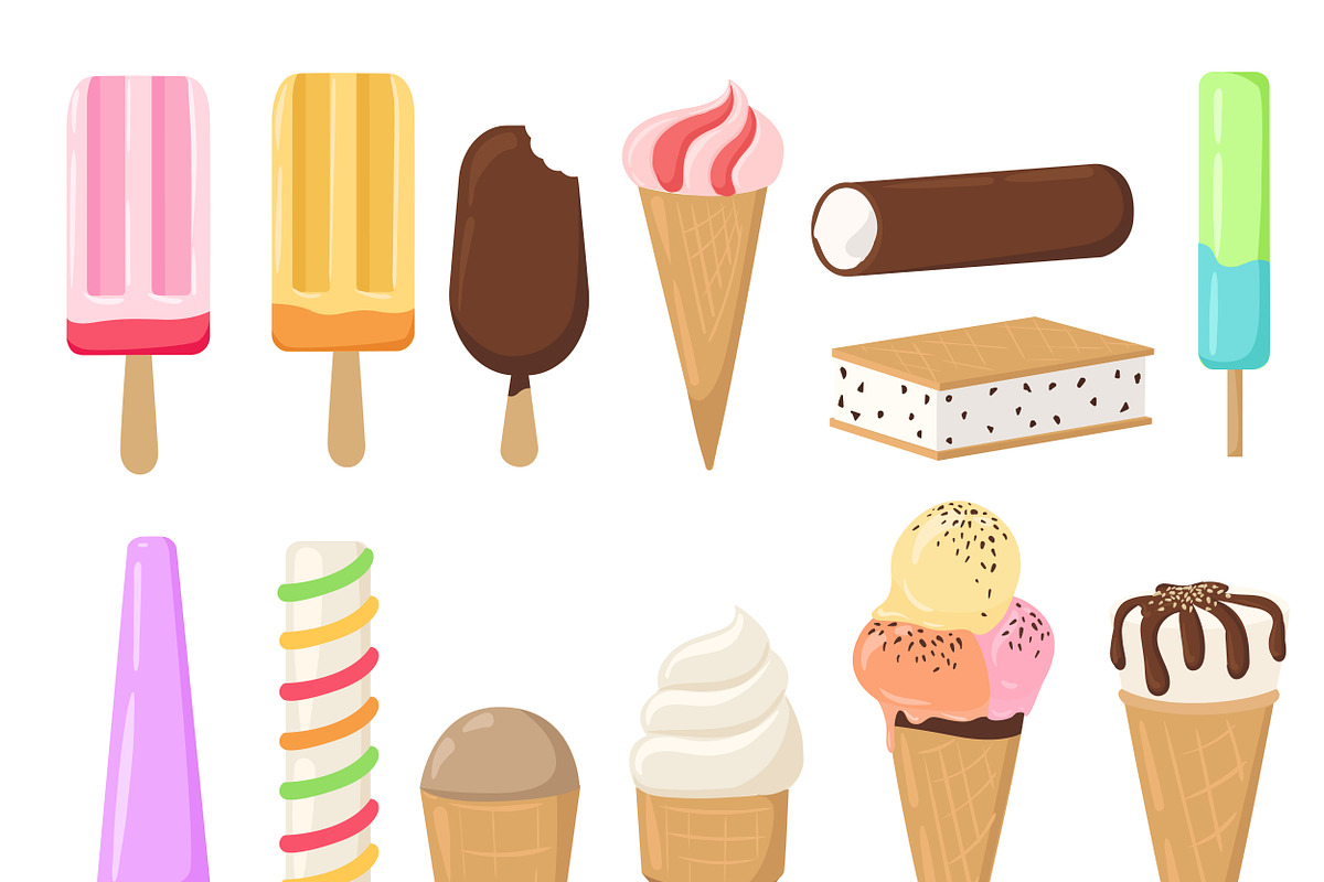 isolated ice cream in Illustrations - product preview 8