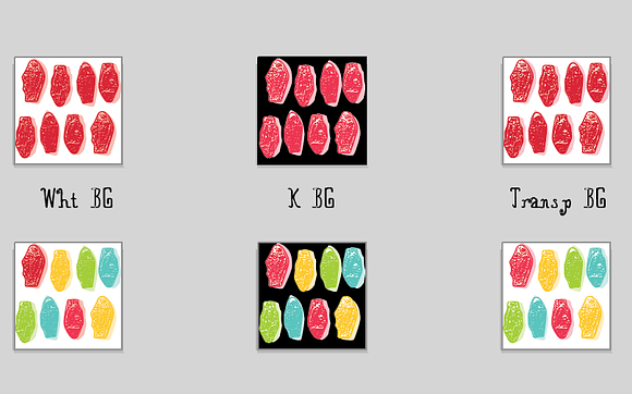 SALE Swedish Fish Swatches&Vector in Illustrations - product preview 1