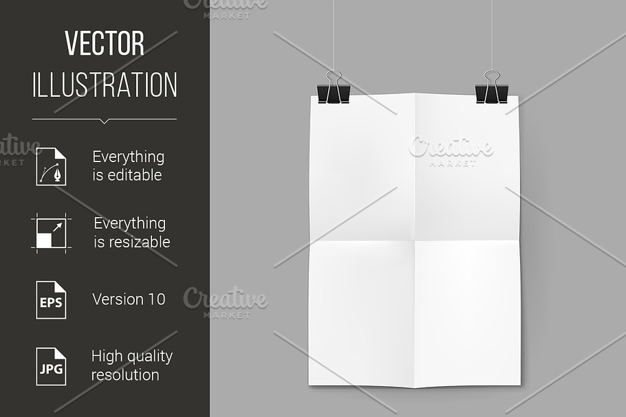 White sheet of paper on background in Graphics - product preview 8