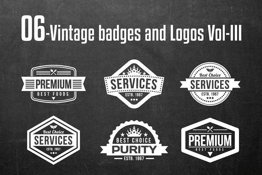 Vintage Badges and Logos Vol-3