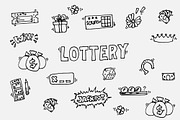 Lottery icons set