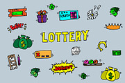 Lottery icons set