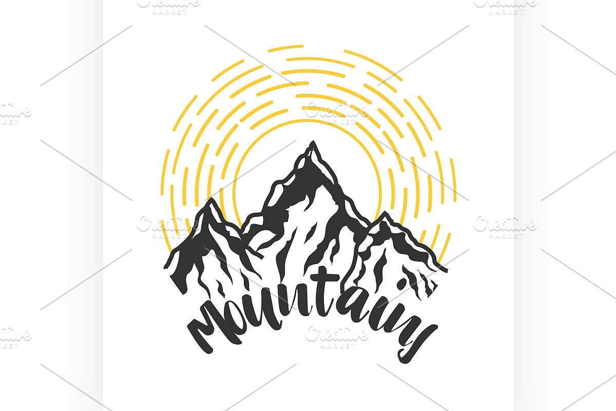 Mounitains color emblem in Illustrations - product preview 8