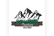 Mounitains color emblem