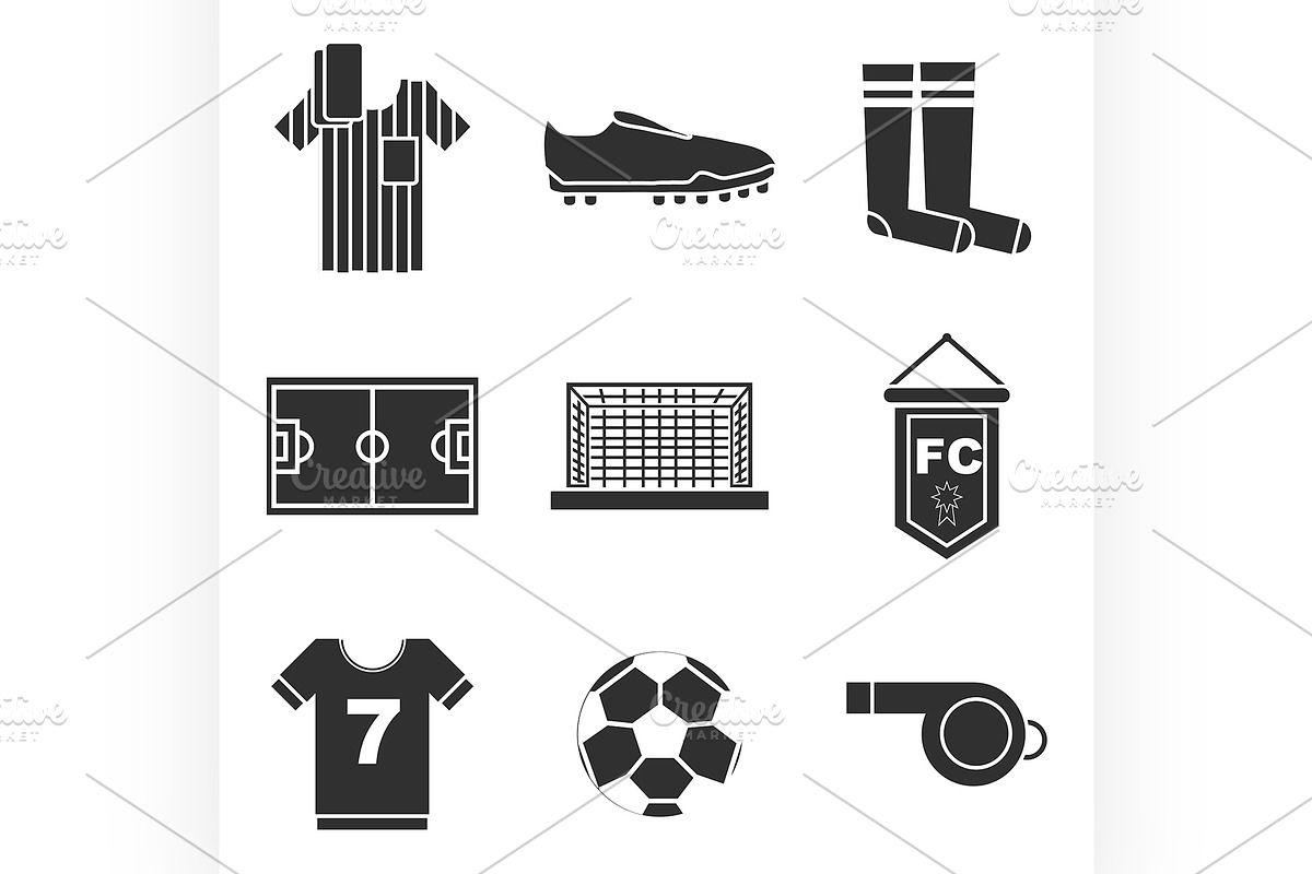 Soccer icon set in Illustrations - product preview 8