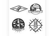 Vintage summer season emblems