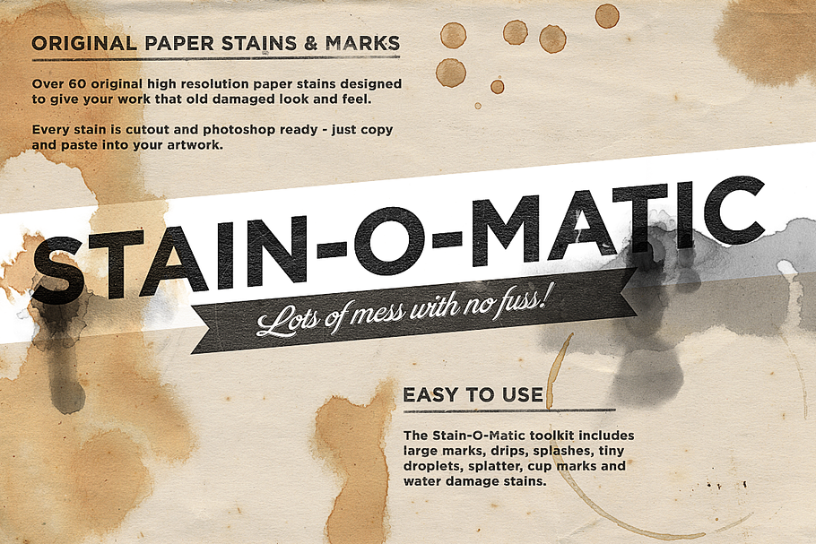 Amazing Paper Stain toolkit in Textures - product preview 8