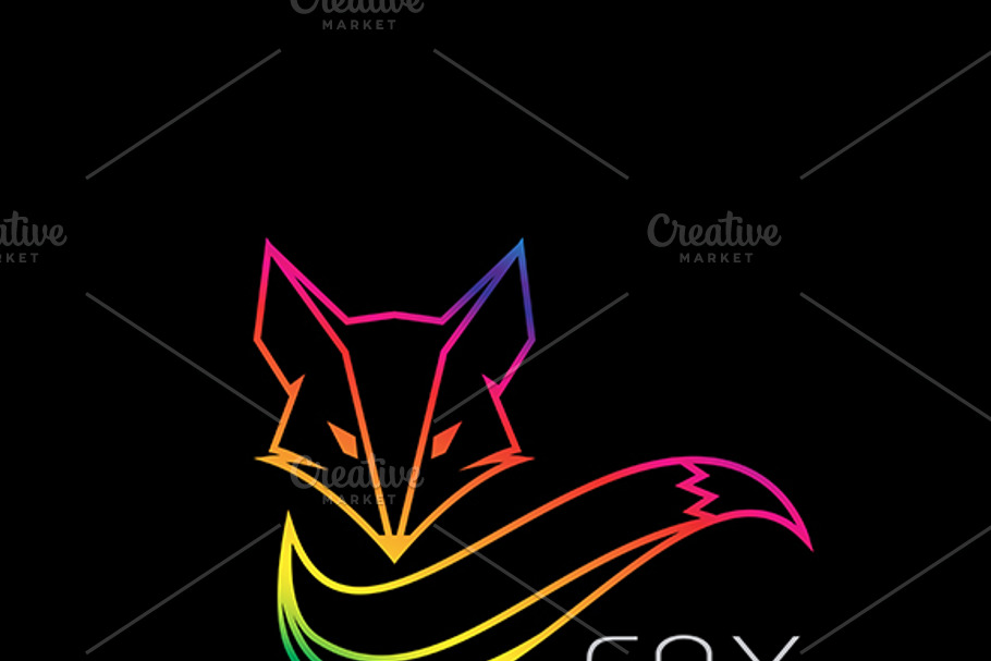 Vector image of an fox design in Graphics - product preview 8