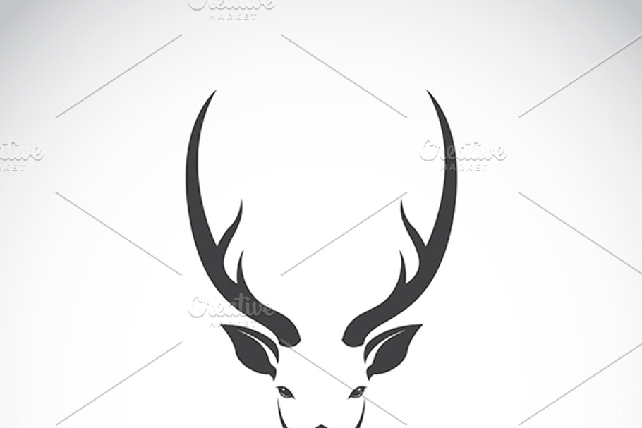 Vector image of an deer head design in Graphics - product preview 8