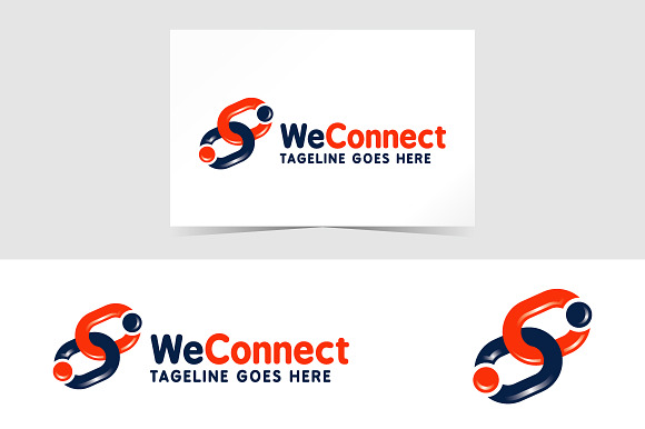 We Connect Logo Template in Logo Templates - product preview 1