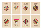 retro geometric cover set