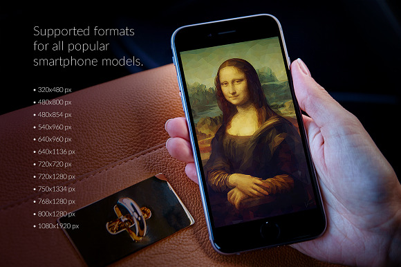 Mona Lisa - Smartphone Wallpapers in Illustrations - product preview 1