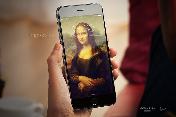 Mona Lisa - Smartphone Wallpapers in Illustrations - product preview 3