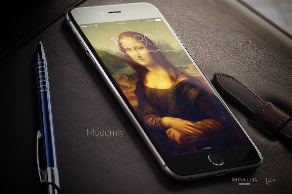 Mona Lisa - Smartphone Wallpapers in Illustrations - product preview 4
