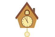 Cuckoo clock vector illustration