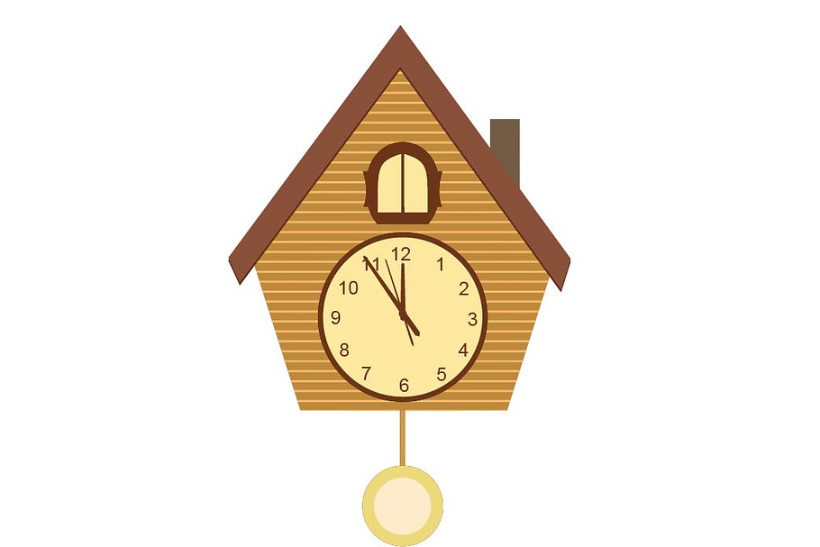 Cuckoo clock vector illustration in Illustrations - product preview 8