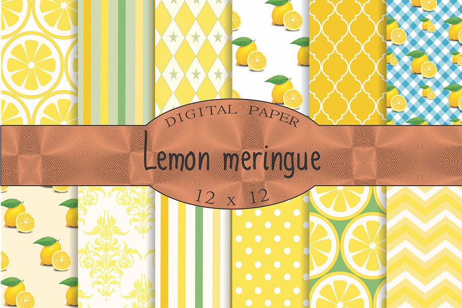 Lemon yellow backgrounds in Patterns - product preview 8
