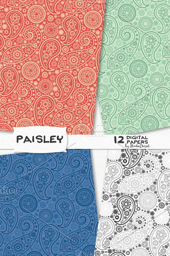 Paisley - Digital Papers in Patterns - product preview 1