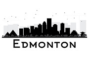 Edmonton City Skyline Silhouette
