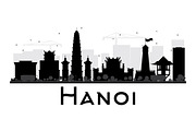 Hanoi City Skyline Silhouette