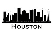 Houston City Skyline Silhouette