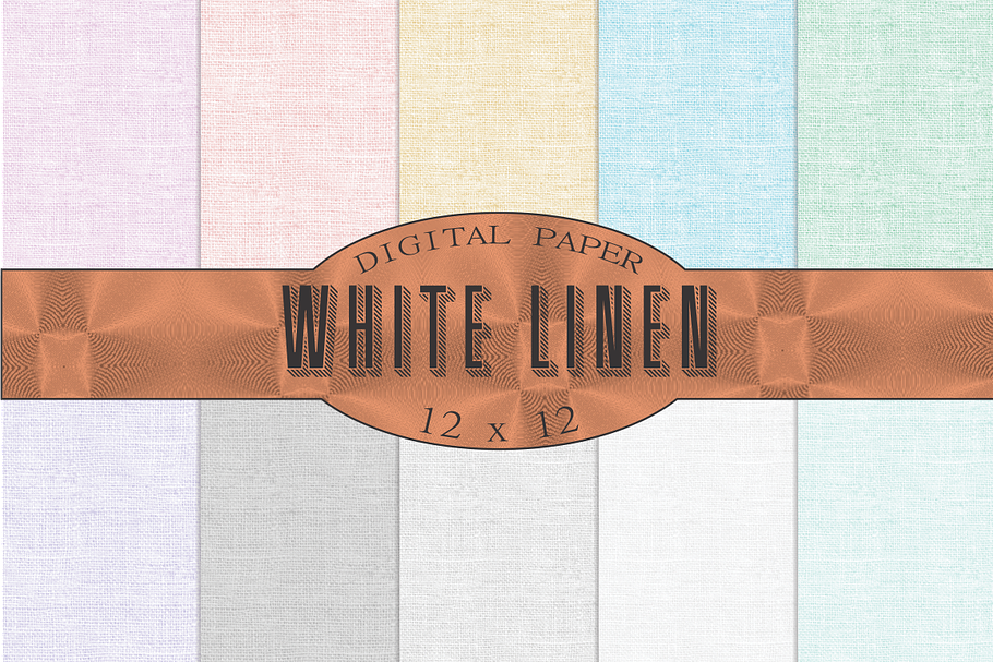 White linen textures, backgrounds