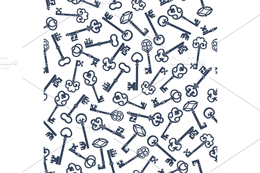 Old keys seamless pattern in Patterns - product preview 8