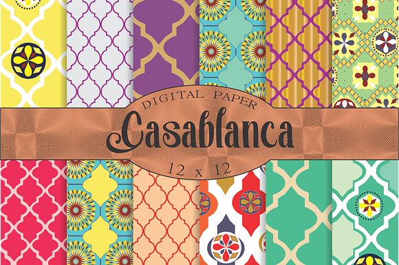 Moroccan digital paper 'Casablanca' in Patterns - product preview 2