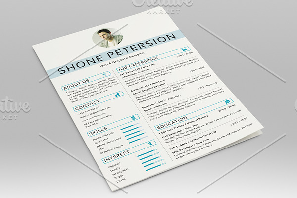 Simple Resume Template-V026