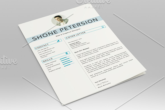 Simple Resume Template-V026 in Resume Templates - product preview 1