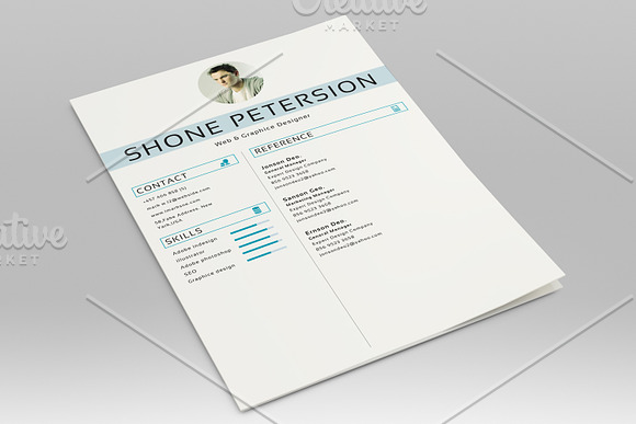 Simple Resume Template-V026 in Resume Templates - product preview 2