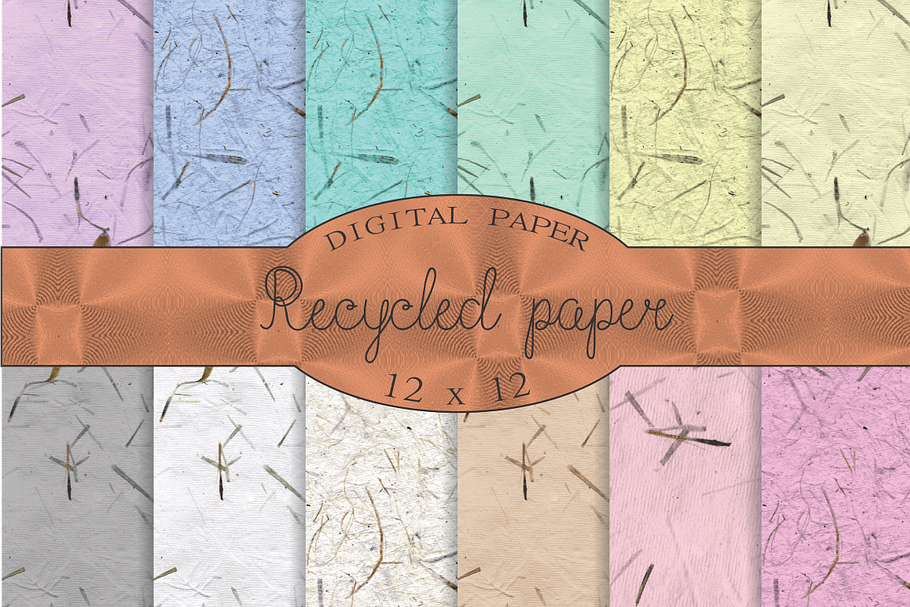 Recycled paper textures, rustic