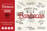  25 sketches barbecue illustrations