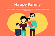 Happy Family Concept Banner Design