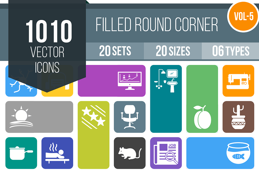 1010 Filled Round Corner Icons (V5)
