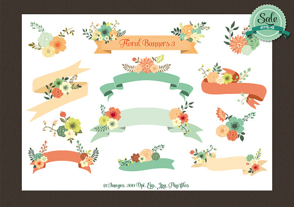 40 % off: Flowers & Floral Elements in Illustrations - product preview 2