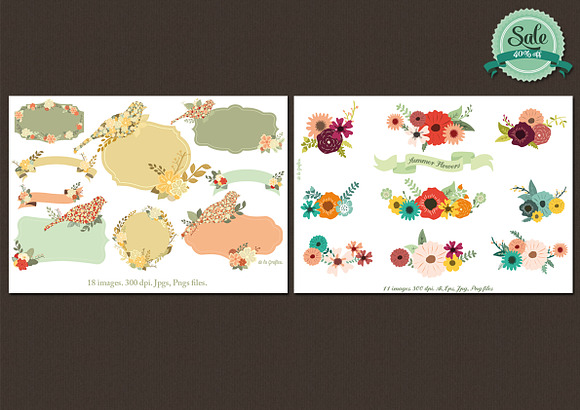40 % off: Flowers & Floral Elements in Illustrations - product preview 4