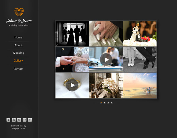 Modern Wedding - Black Version in Website Templates - product preview 2