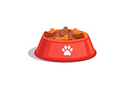 Dog dry food bowl