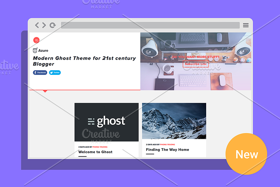 Azure - Modern Ghost Theme in Ghost Themes - product preview 8
