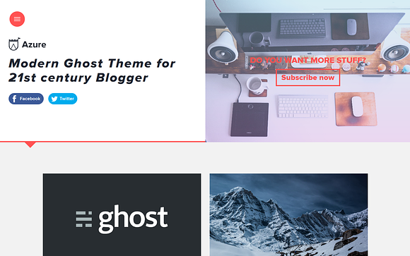 Azure - Modern Ghost Theme in Ghost Themes - product preview 1