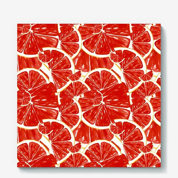 seamless patterns with grapefruit in Patterns - product preview 6