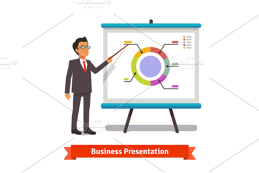 Business man mentor presentation