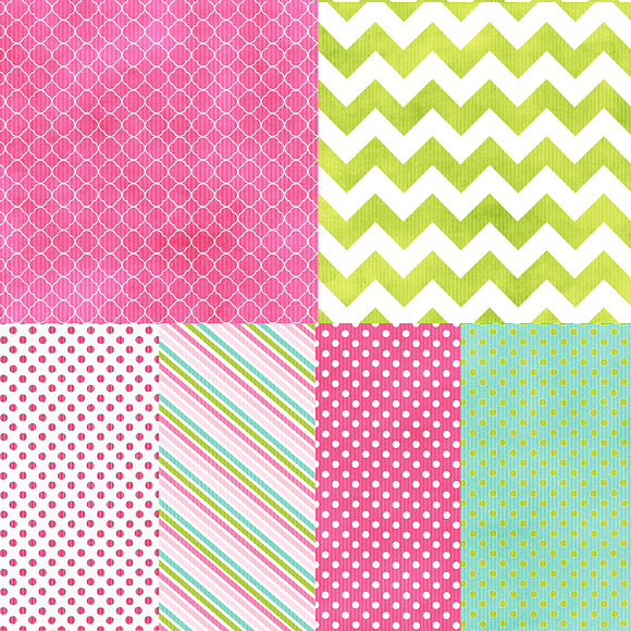 Cotton Candy: Mega Digital Paper in Patterns - product preview 4