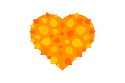 Autumn love heart symbol