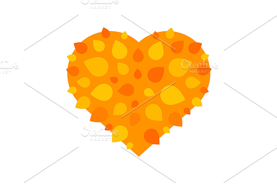Autumn love heart symbol in Illustrations - product preview 8